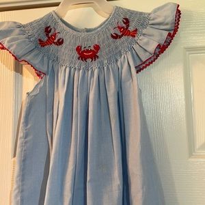 Smocked girls dress